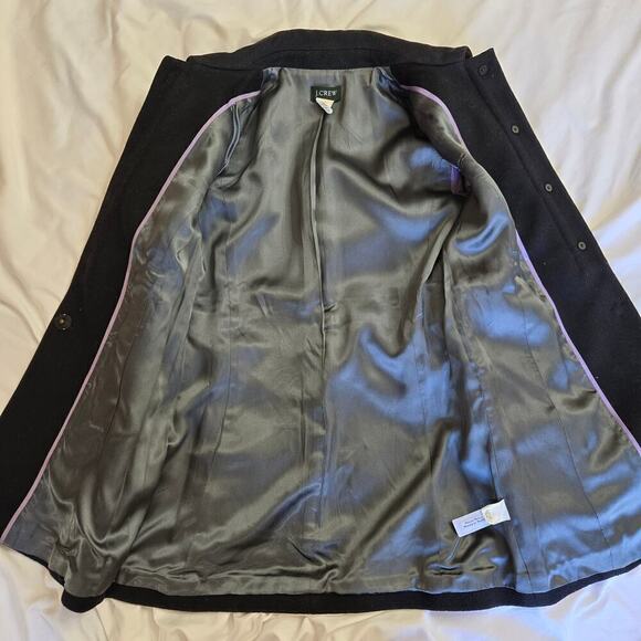 J.Crew Coat Womens 2 Black Wool Ruffle Collar Coquette Avante Garde Whimsigoth - Picture 9 of 11